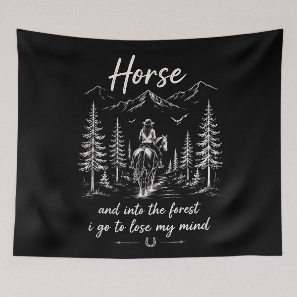 Item preview, Horse and Into the Forest I Go to Lose My Mind Vintage Equestrian Nature Artwork designed and sold by JustCrafted.