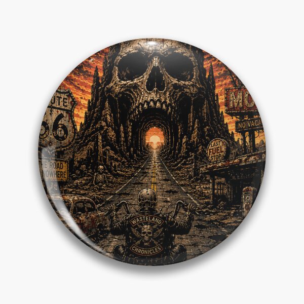 Item preview, GRAVE HIGHWAY | Vintage Biker Heavy Metal T-Shirt | The Wasteland Chronicles | RetroCrypt Studio designed and sold by RetroCrypt Studio.