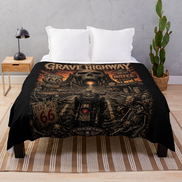 Item preview, GRAVE HIGHWAY | Vintage Biker Heavy Metal T-Shirt | The Wasteland Chronicles | RetroCrypt Studio designed and sold by RetroCrypt Studio.