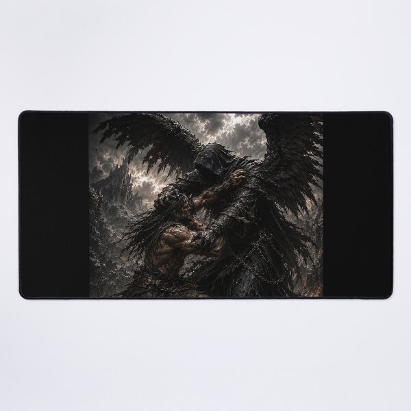 Item preview, EPIC FANTASY - Man and the Dark Angel Battle designed and sold by MetusArt.