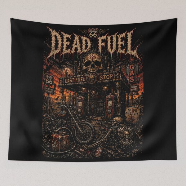 Item preview, DEAD FUEL | Vintage Biker Heavy Metal T-Shirt | The Wasteland Chronicles | RetroCrypt Studio designed and sold by RetroCrypt Studio.