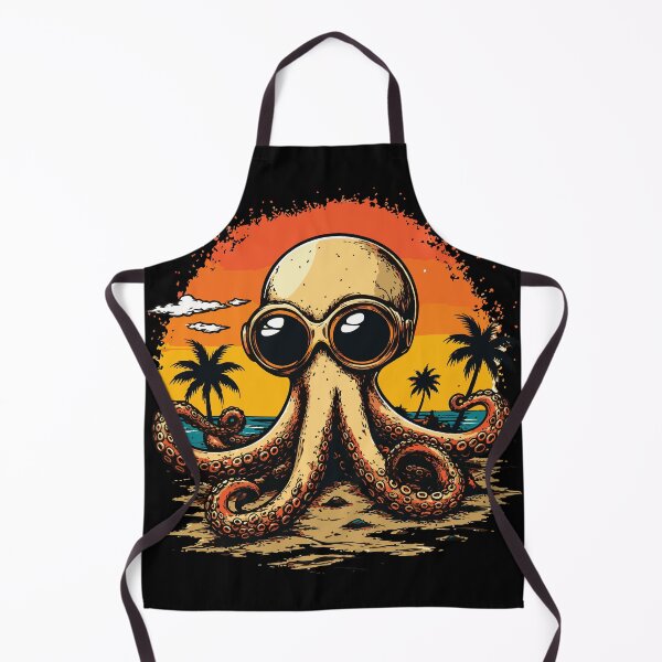 Item preview, Retro Octopus at Sunset designed and sold by ClubVacay.
