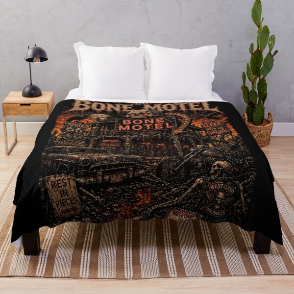 Item preview, BONE MOTEL | Vintage Biker Heavy Metal T-Shirt | The Wasteland Chronicles | RetroCrypt Studio designed and sold by RetroCrypt Studio.