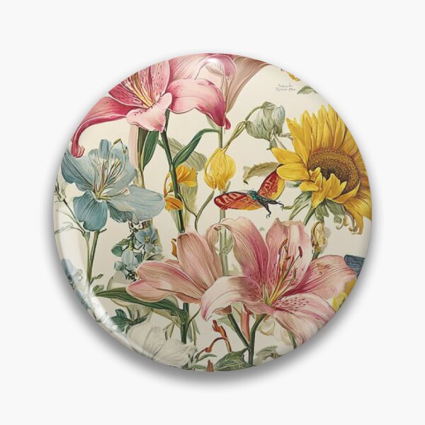 Item preview, Vintage Botanical Flowers: Retro Cottagecore Floral Illustration Art designed and sold by benja-08.