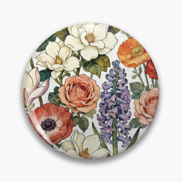 Item preview, Vintage Botanical Flowers: Retro Cottagecore Floral Illustration Art designed and sold by benja-08.