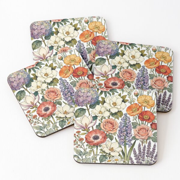 Item preview, Vintage Botanical Flowers: Retro Cottagecore Floral Illustration Art designed and sold by benja-08.