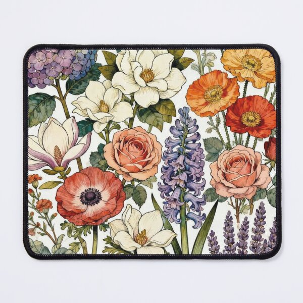 Item preview, Vintage Botanical Flowers: Retro Cottagecore Floral Illustration Art designed and sold by benja-08.