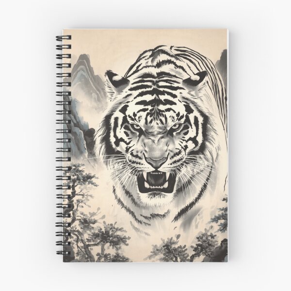 Item preview, Mythical White Tiger Mist Mountain Chinese Art designed and sold by UltarOutfit.