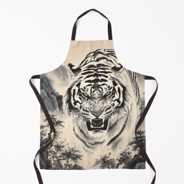 Item preview, Mythical White Tiger Mist Mountain Chinese Art designed and sold by UltarOutfit.