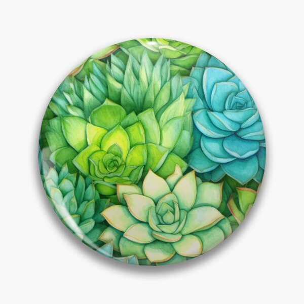 Item preview, Elegant Succulents Cool Blue And Lush Green Garden  designed and sold by DEC02.
