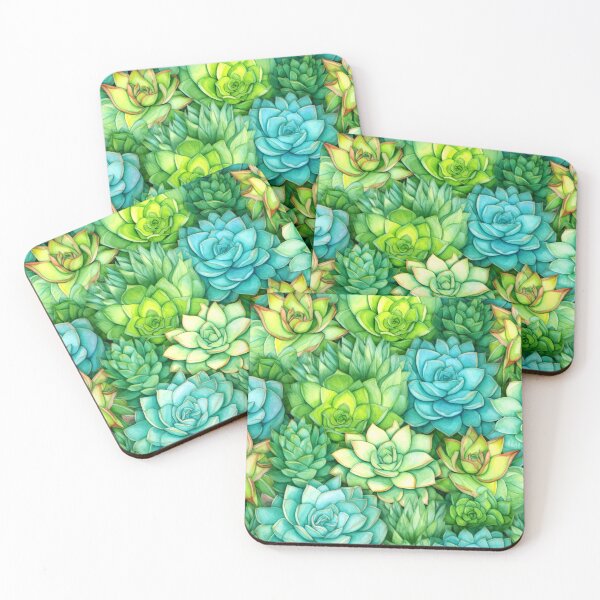 Item preview, Elegant Succulents Cool Blue And Lush Green Garden  designed and sold by DEC02.