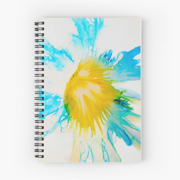 Item preview, Golden Bloom – Turquoise & Yellow Fluid Abstract Flower Art designed and sold by BuckaBaby.