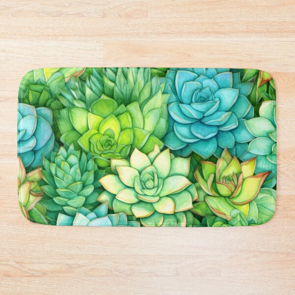 Item preview, Elegant Succulents Cool Blue And Lush Green Garden  designed and sold by DEC02.