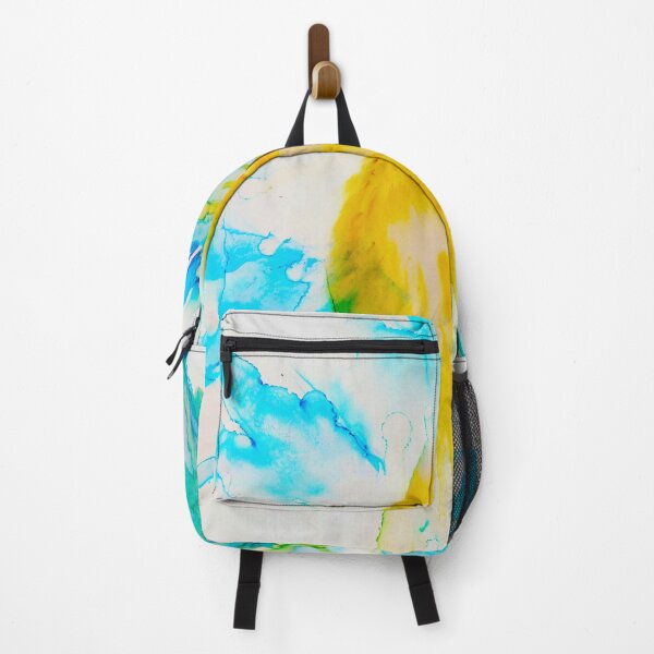 Item preview, Golden Bloom – Turquoise & Yellow Fluid Abstract Flower Art designed and sold by BuckaBaby.