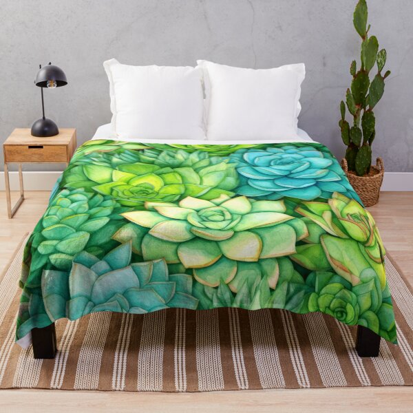 Item preview, Elegant Succulents Cool Blue And Lush Green Garden designed and sold by DEC02.