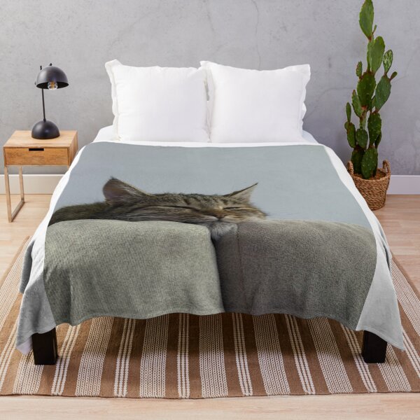 Item preview, Sleepy Tabby Cat Resting on a Couch – Cozy Minimalist Cat Photography | Cute Aesthetic Wall Art designed and sold by Jesus-istheway.
