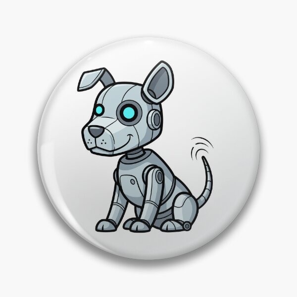 Item preview, Cute Cyberpunk Robot Dog Puppy Vector Illustration designed and sold by HICHAMORO.