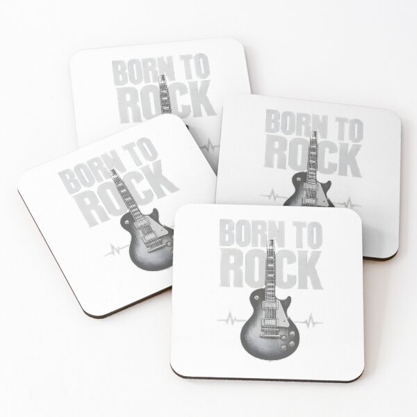 Item preview,  Born To Rock Guitar Heartbeat - Vintage Rock N Roll Art designed and sold by A-M-G-Shop.