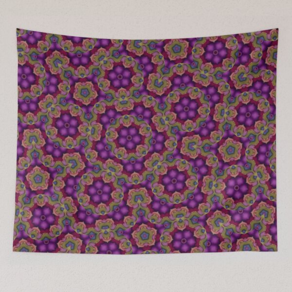 Item preview, Purple Pansy Pattern designed and sold by Shy Fractal Designs.