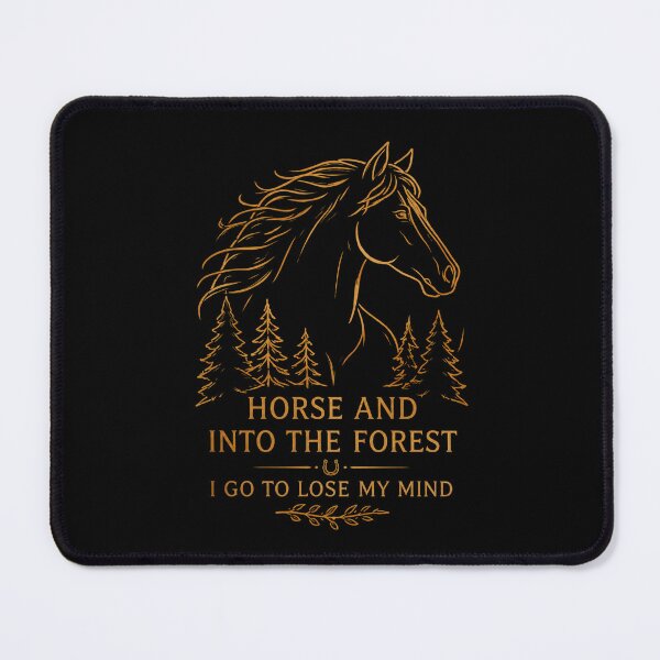 Item preview, Horse and Into the Forest I Go to Lose My Mind Vintage Equestrian Nature Artwork designed and sold by JustCrafted.