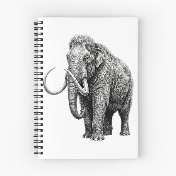Item preview, Mammoth - Realistic Minimalistic Black and White designed and sold by Minimalisticaly.