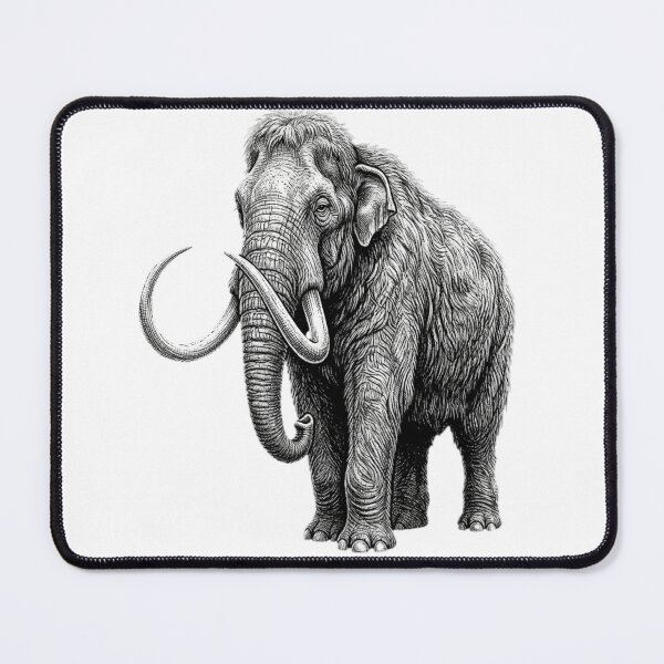 Item preview, Mammoth - Realistic Minimalistic Black and White designed and sold by Minimalisticaly.