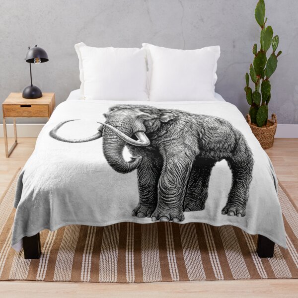 Item preview, Mammoth - Realistic Minimalistic Black and White designed and sold by Minimalisticaly.