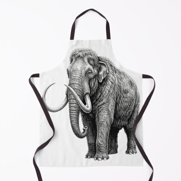 Item preview, Mammoth - Realistic Minimalistic Black and White designed and sold by Minimalisticaly.