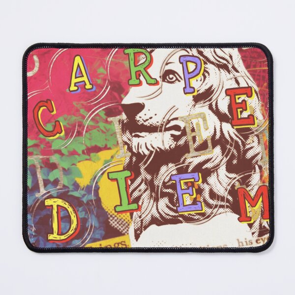 Item preview, Carpe Diem Lion Mixed Media Collage  designed and sold by bewitchedcuties.