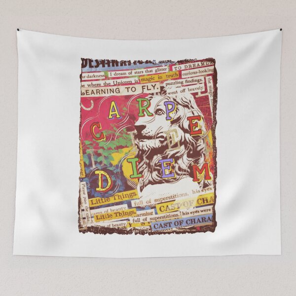 Item preview, Carpe Diem Lion Mixed Media Collage  designed and sold by bewitchedcuties.