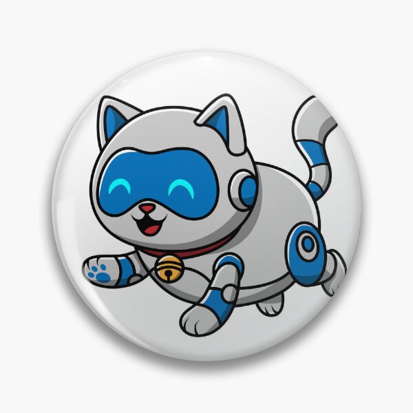 Item preview, Cute Cyberpunk Robot Cat Kitten Vector Illustration designed and sold by HICHAMORO.