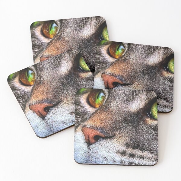Item preview, Colorful Cat Eyes Close-Up – Vibrant Feline Macro Photography | Aesthetic Cat Wall Art designed and sold by Jesus-istheway.