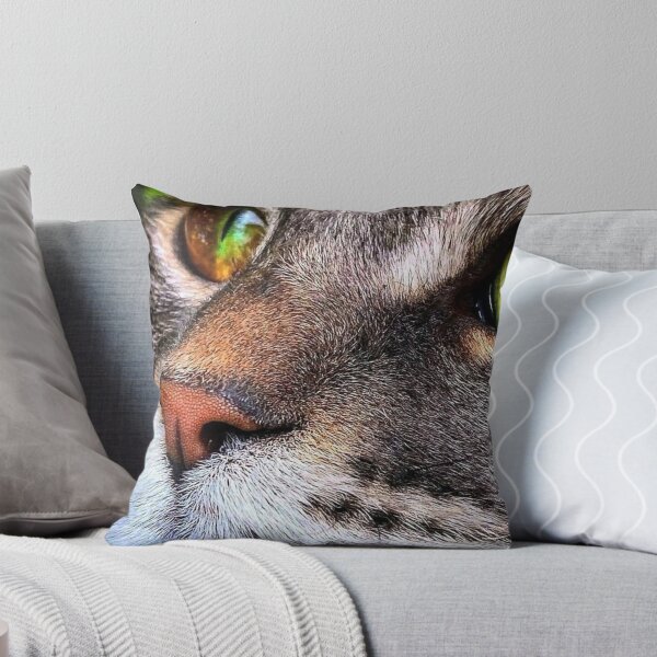 Item preview, Colorful Cat Eyes Close-Up – Vibrant Feline Macro Photography | Aesthetic Cat Wall Art designed and sold by Jesus-istheway.
