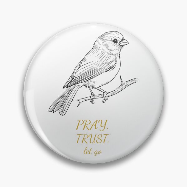 Item preview, Pray Trust Let Go – Faith Inspired Bird Illustration designed and sold by innerfaith.