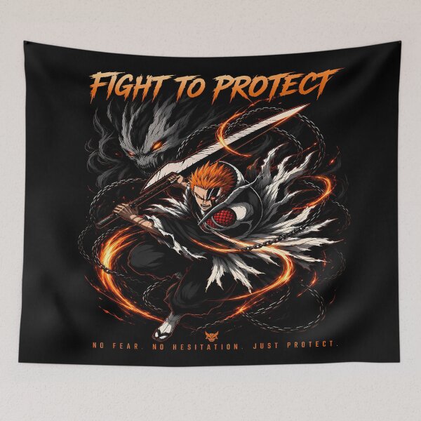Item preview, Fight To Protect - Ichigo Kurosaki -Bankai Hollow Mask  Aesthetic Design designed and sold by Trinidesigns123.