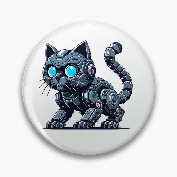 Item preview, Mecha Cat Cyberpunk Robotic Kitten Illustration designed and sold by HICHAMORO.