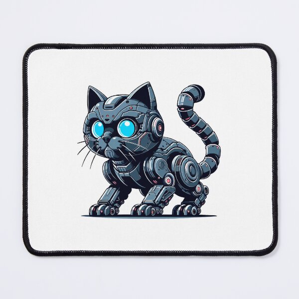 Item preview, Mecha Cat Cyberpunk Robotic Kitten Illustration designed and sold by HICHAMORO.