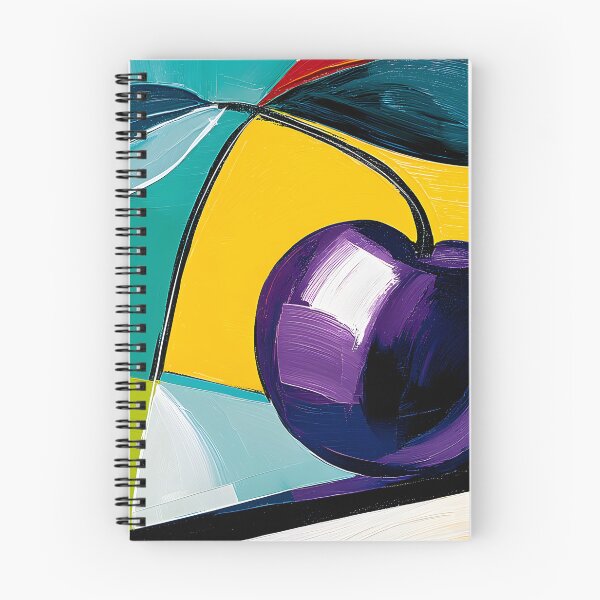 Item preview, Bold Cherry Expression Framed by Colorful Geometric Patterns and Contemporary Abstract Fruit Art designed and sold by OlfactoART Studio.