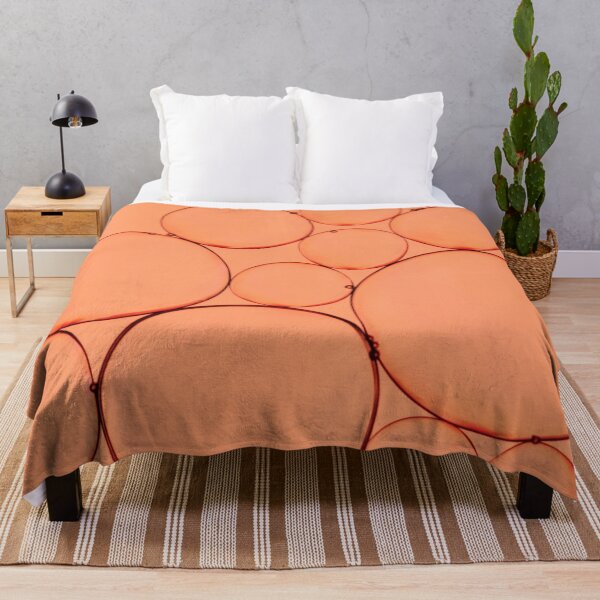 Item preview, Coral Bubbles – Abstract Orange Circles Abstract Art Design designed and sold by BuckaBaby.