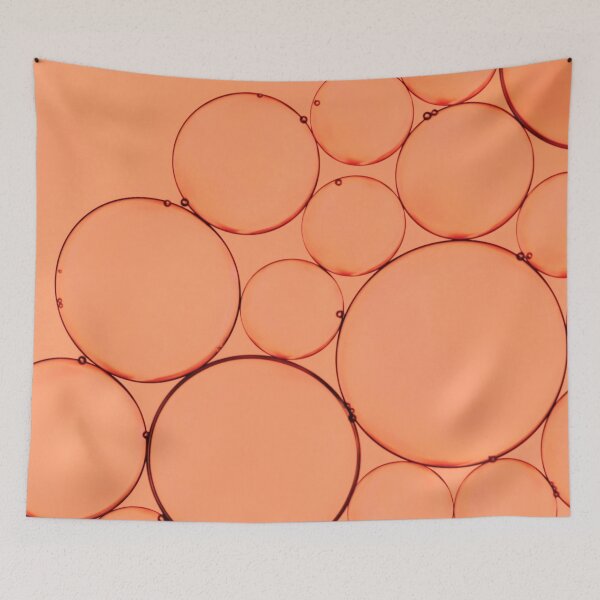 Item preview, Coral Bubbles – Abstract Orange Circles Abstract Art Design designed and sold by BuckaBaby.