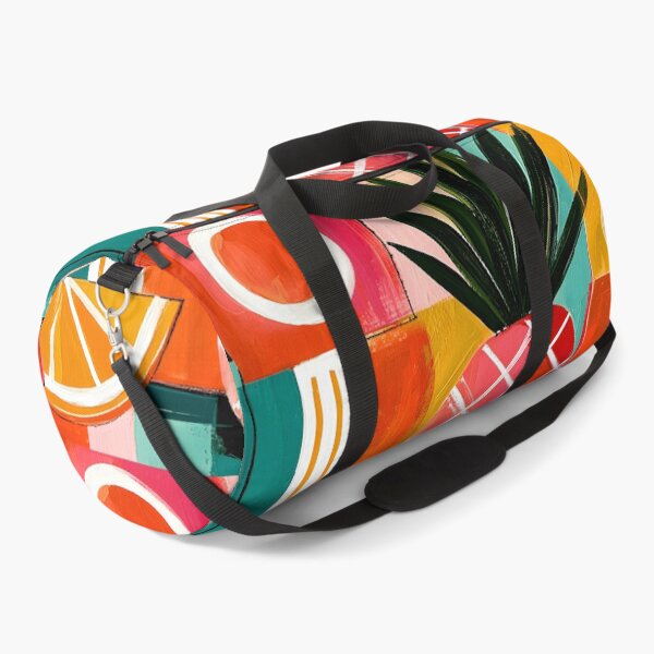 Item preview, Pop Art Kitchen Decor- Tropical Citrus Fusion Showcasing Pineapple Orange Bold Geometric Design designed and sold by OlfactoART Studio.