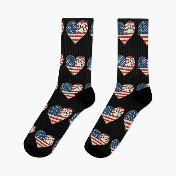 Item preview, Distressed American Flag Heart Paw Print designed and sold by SoyLamderma.