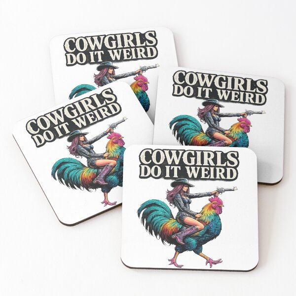 Item preview, Cowgirls Do It Weird Rooster Riding designed and sold by peachlovey.