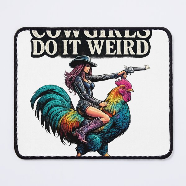 Item preview, Cowgirls Do It Weird Rooster Riding designed and sold by peachlovey.
