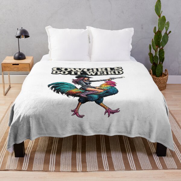 Item preview, Cowgirls Do It Weird Rooster Riding designed and sold by peachlovey.