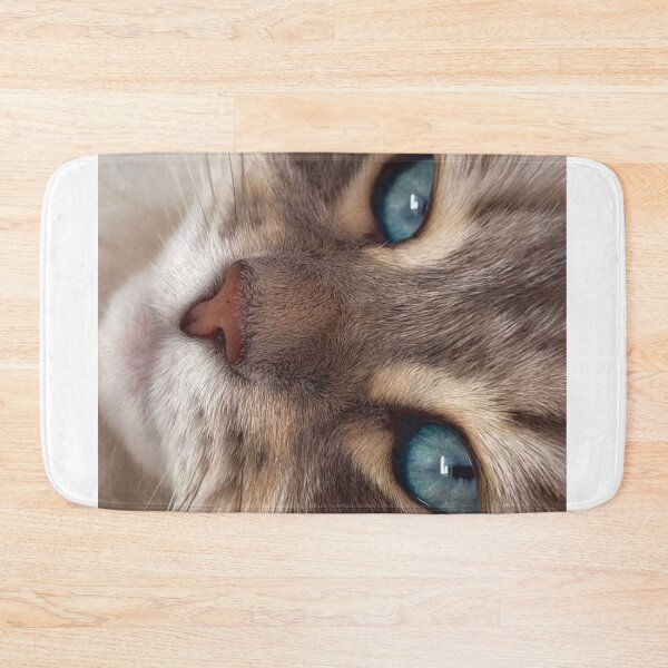 Item preview, Blue-Eyed Tabby Cat Close-Up – Dreamy Feline Portrait | Cute Aesthetic Cat Wall Art designed and sold by Jesus-istheway.