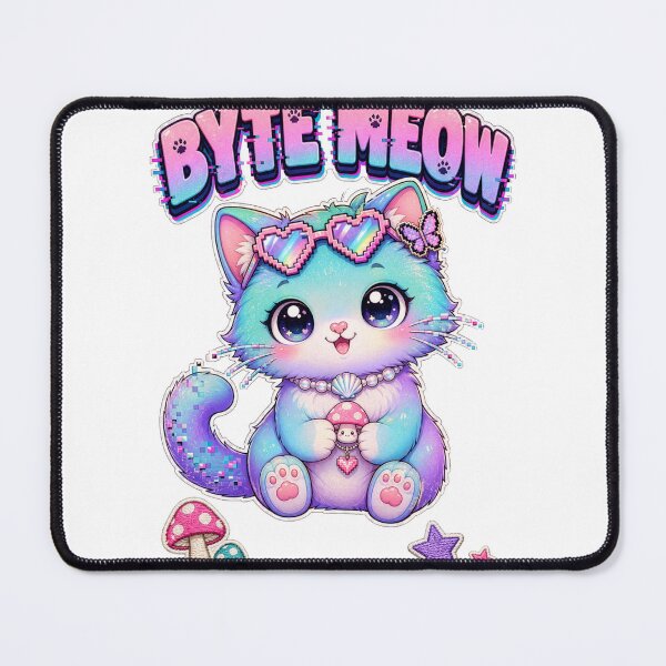 Item preview, Byte Meow Neon Kitty designed and sold by Kitty-and-Cat.