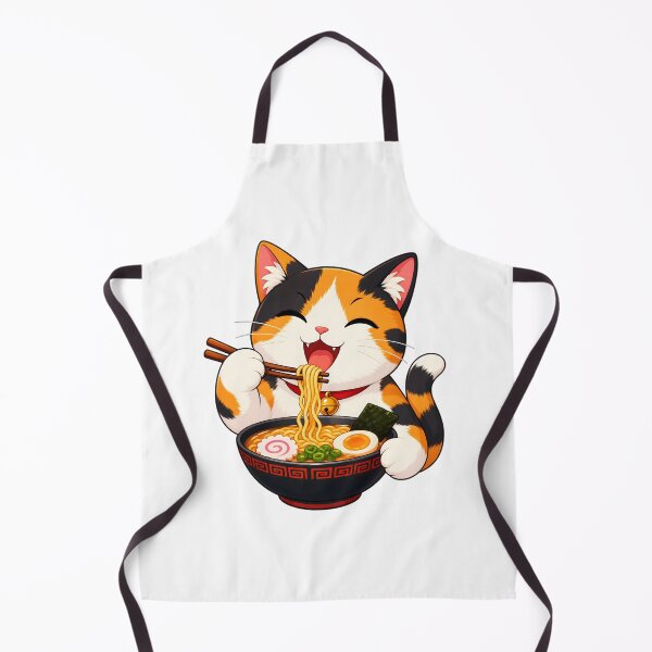 Item preview, Cute Calico Cat Eating Ramen - Kawaii Japanese Neko Aesthetic designed and sold by Uglyandcute.