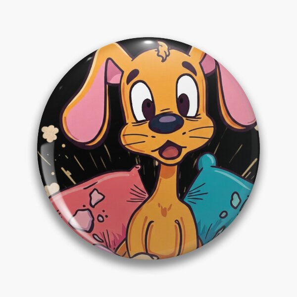 Item preview, It Just Exploded Puppy Retro Vintage Cartoon Funny Dog on Black designed and sold by The Fine Print by BassAddict.