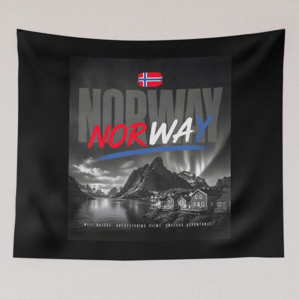 Item preview, Norway Modern Travel Art designed and sold by AtuqStudio.